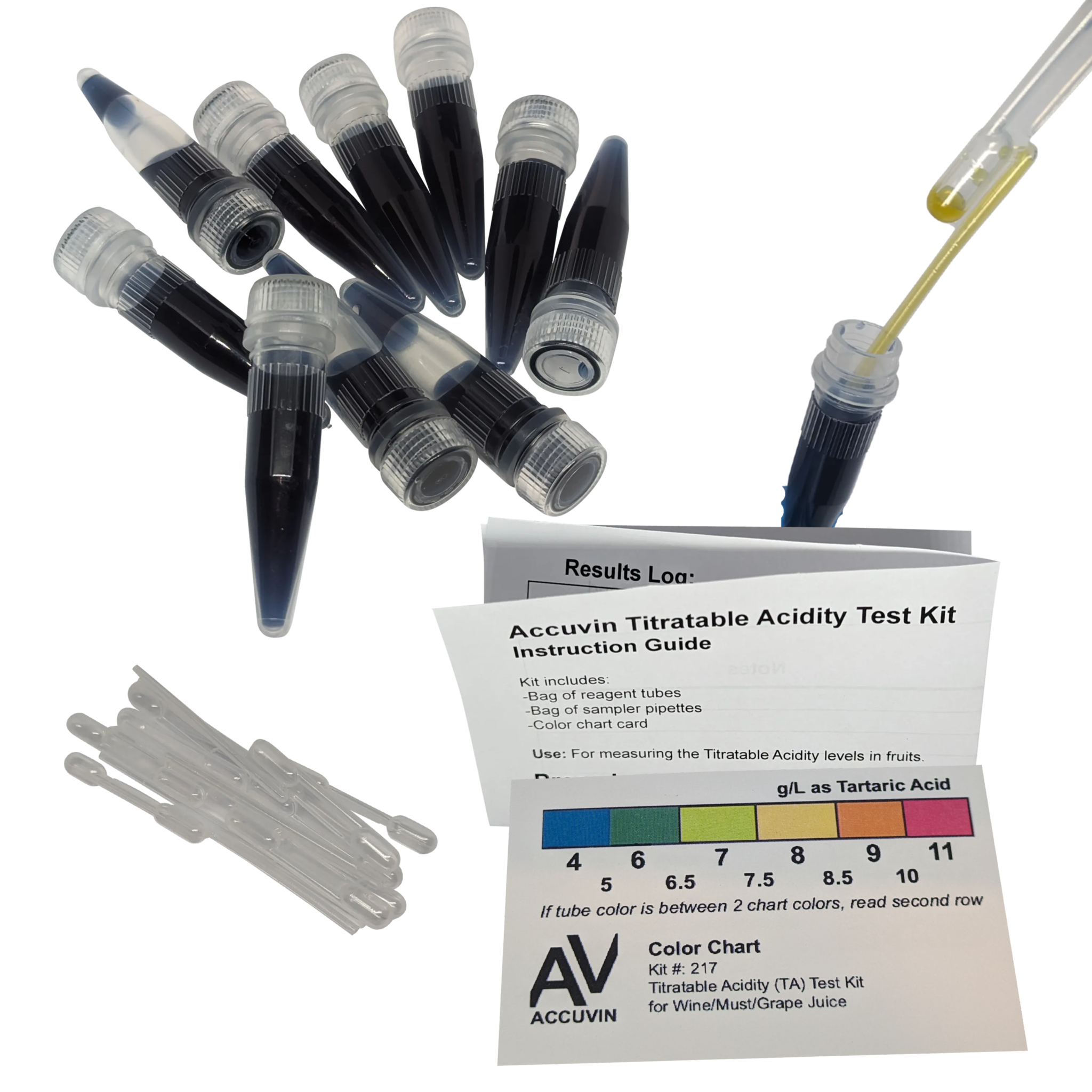 Wine Lab Testing Form Shop - Accuvin Wine & Food Test Strips for Malic, TA & SO2